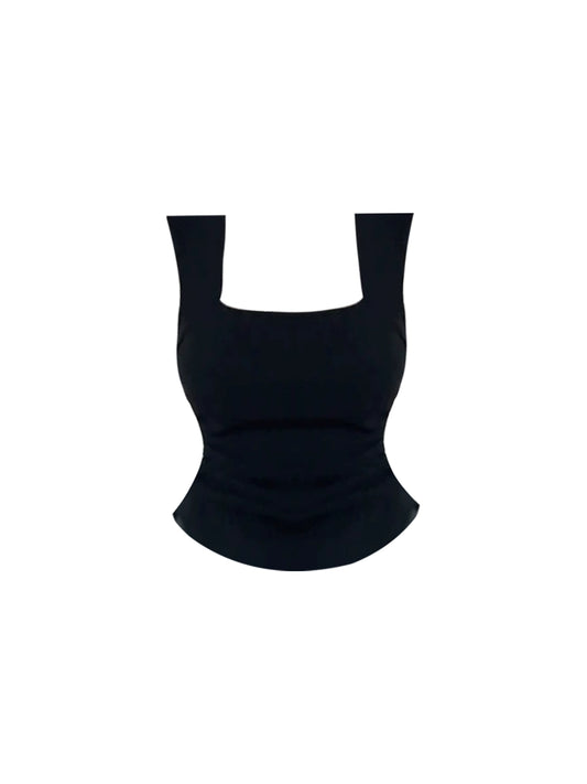 Elegant Spaghetti Strap Ruched Top Textured Maxi Dress Chic Black 2-Piece Outfit Mermaid Long Dress AP4803