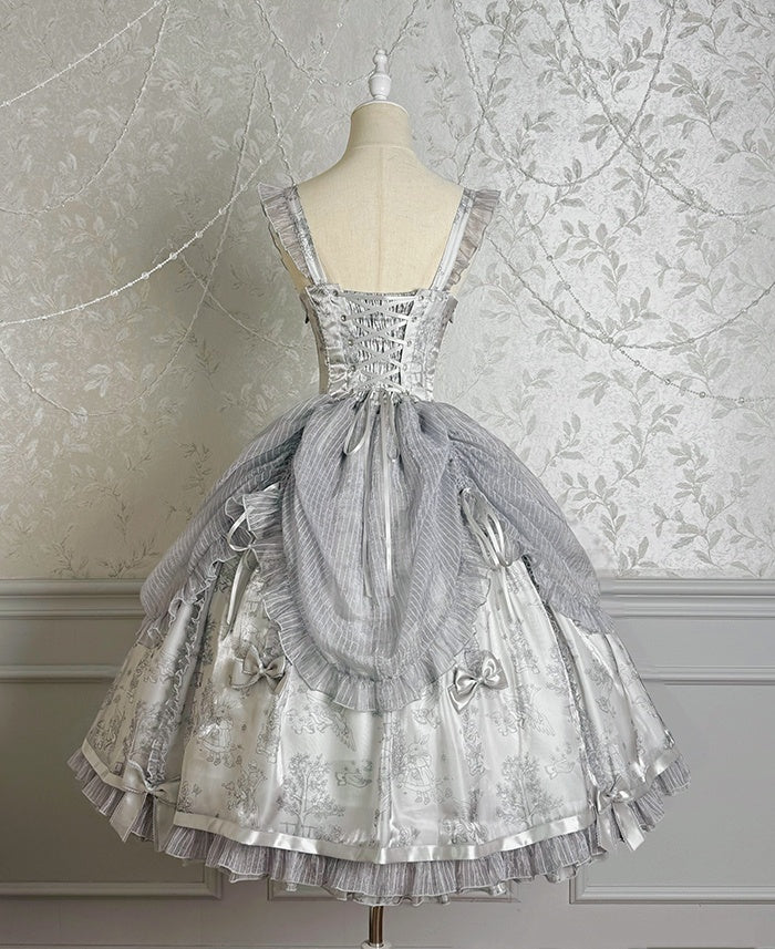 Vintage Spaghetti Strap A-Line Birthday Gowns Bows Jacquard Ruffles Tulle Homecoming Dress AP4808