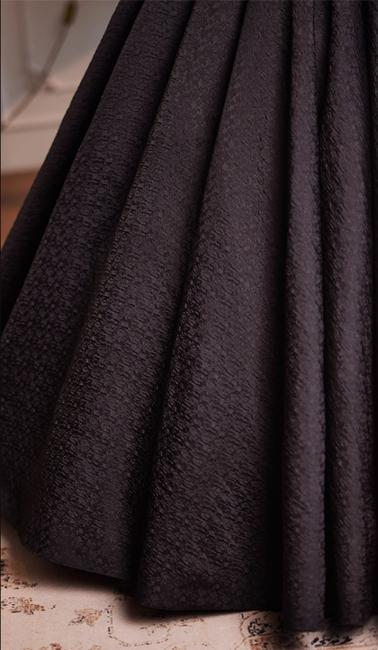Dreamy Strapless A-Line Black Sweet 16th Gowns Beading Prom Dress AP5110