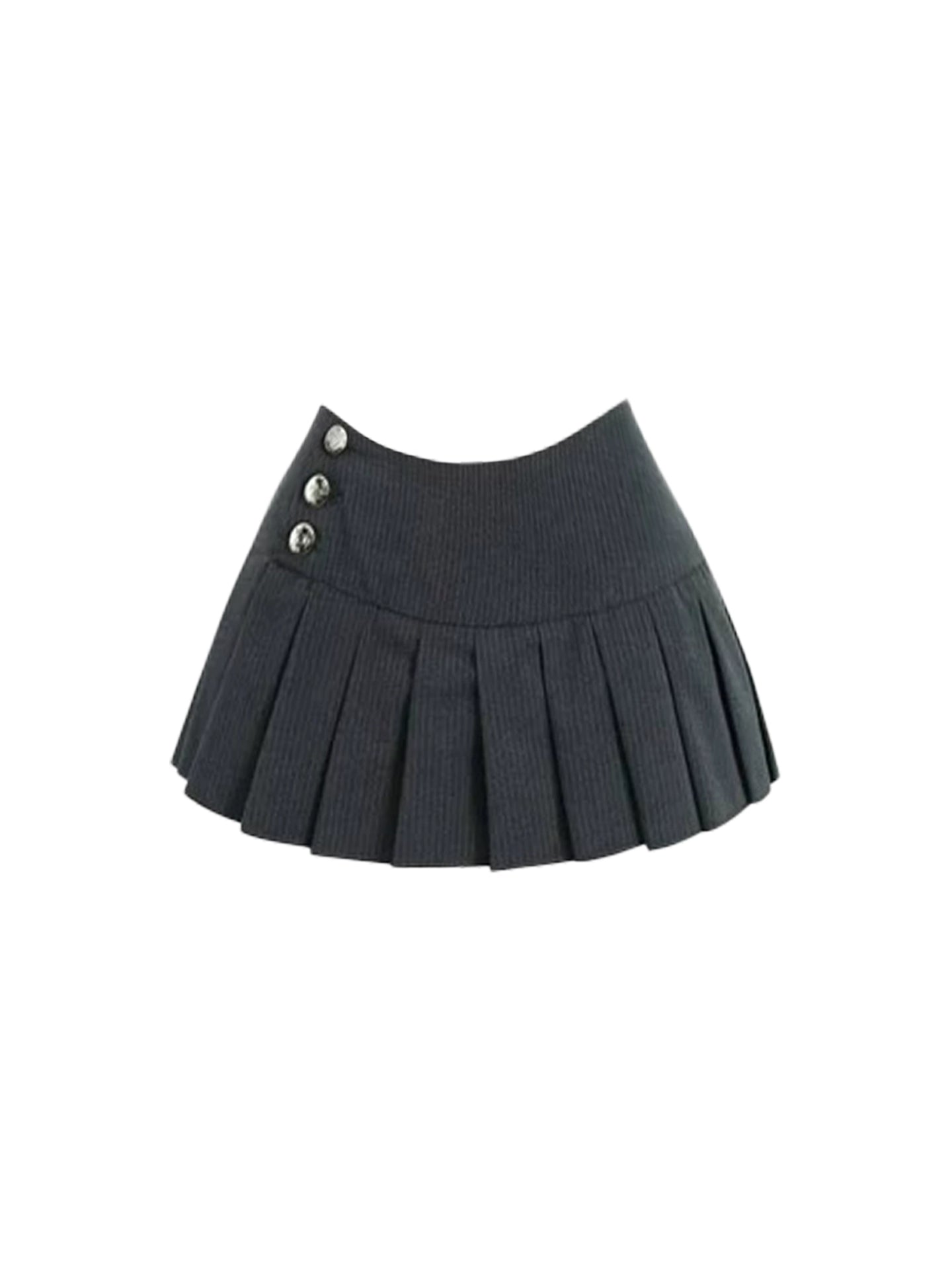Y2K Style White Corset Red Stripe Tie A-Line Mini Skirt Preppy Two-Piece Set Gray Pinstripe Pleated Strapless Short Dress AP5242