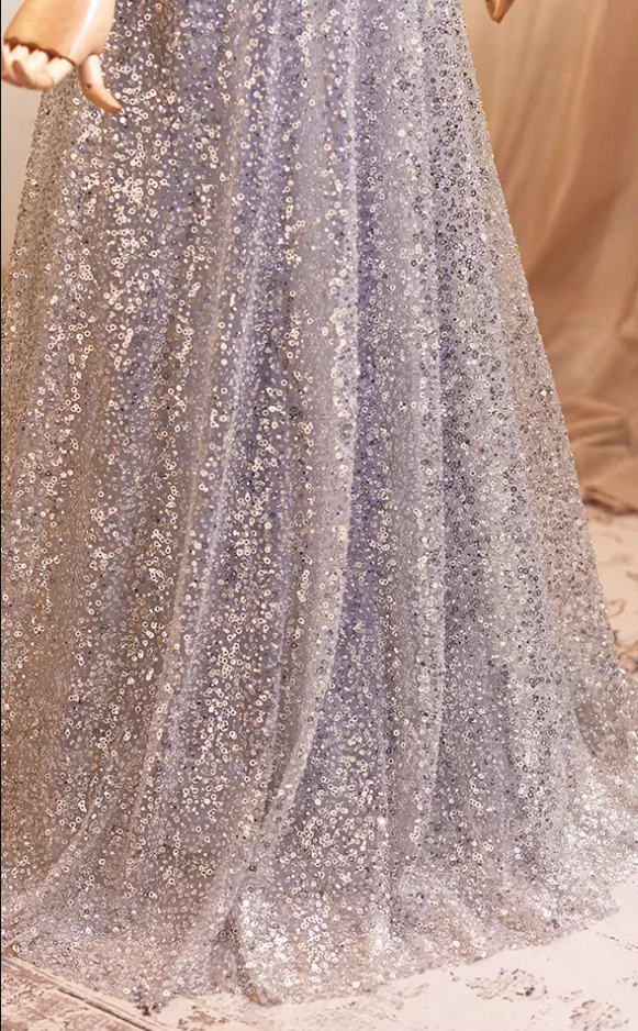 Luxurious Off-Shoulder A-Line Sweet 16th Dresses Sequins Beading Prom Dress AP5271