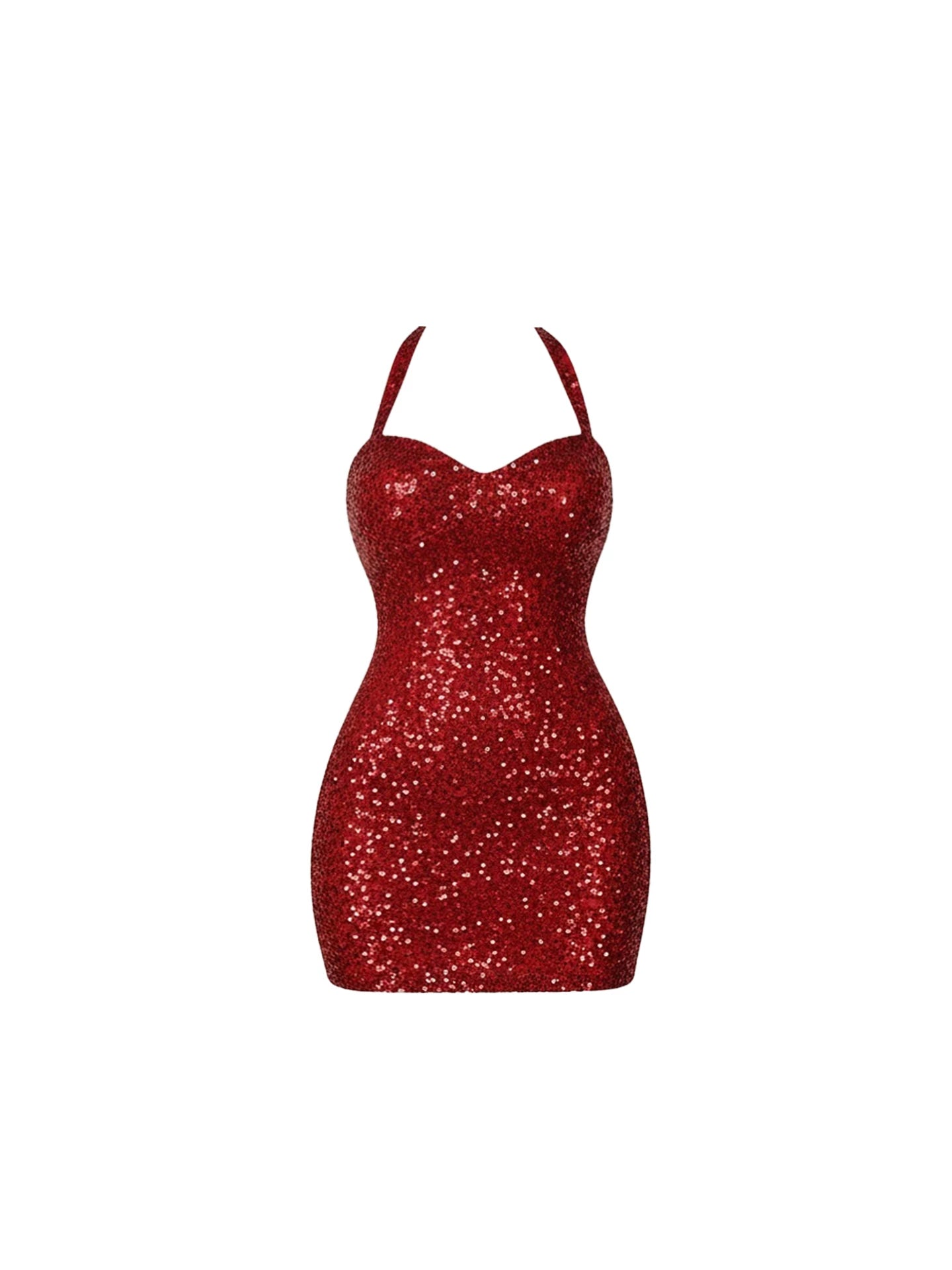 Gorgeous Burgundy Halter Neck Date Nights Mini Dress Sparkly Sweetheart Sequin Bodycon Short Dress AP5368