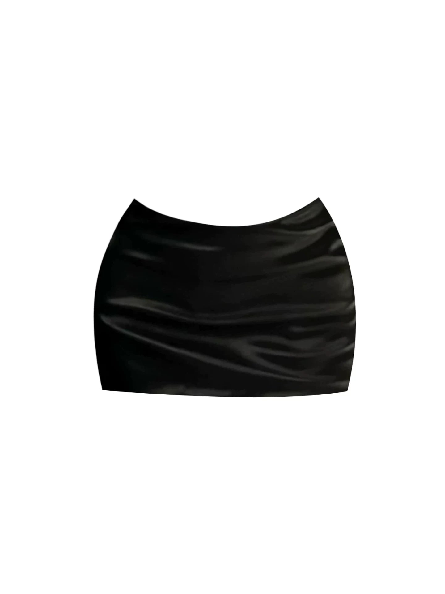 Eye-Catching Ruched Bodycon 2-Piece Mini Skirt Chic Black Cutout Off-Shoulder Long Sleeve Crop Short Dress AP5422