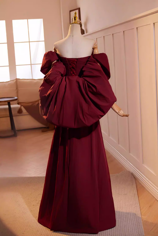 Vogue Strapless A-Line High-Slit Sweet 16th Gowns Red Prom Dress AP5471
