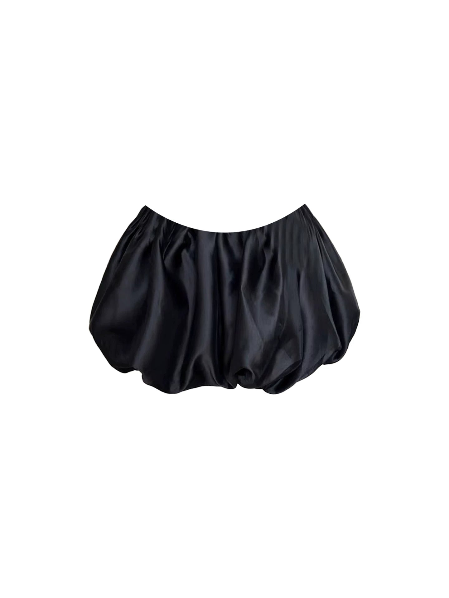 Everyday Wear Spaghetti Strap Corset Puff Mini Skirt Chic Black Two-Piece Crystals Accent A-Line Short Dress AP5572