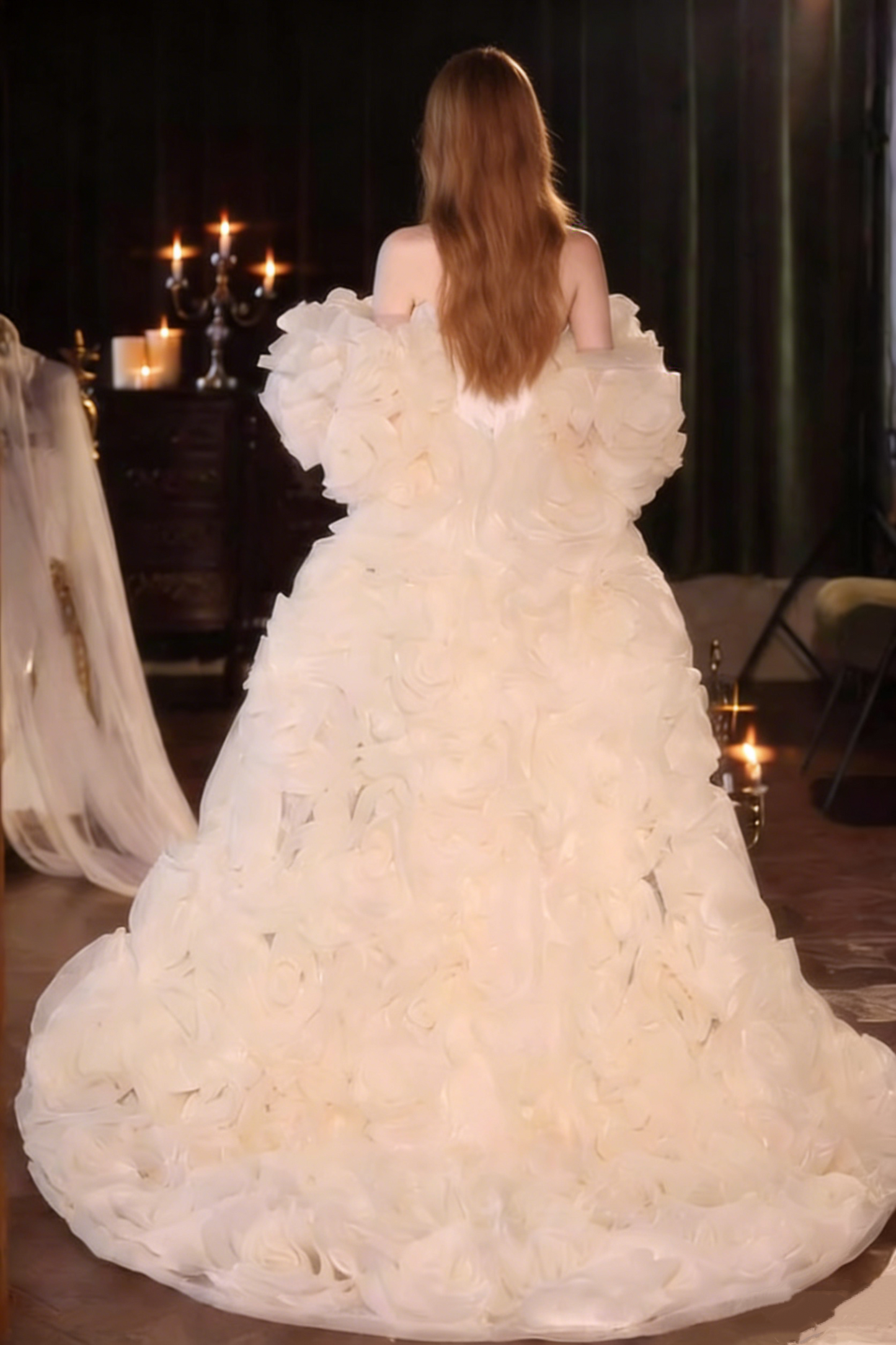 Cozy Strapless Mermaid Bridal Gowns White Satin Wedding Dress AP5591
