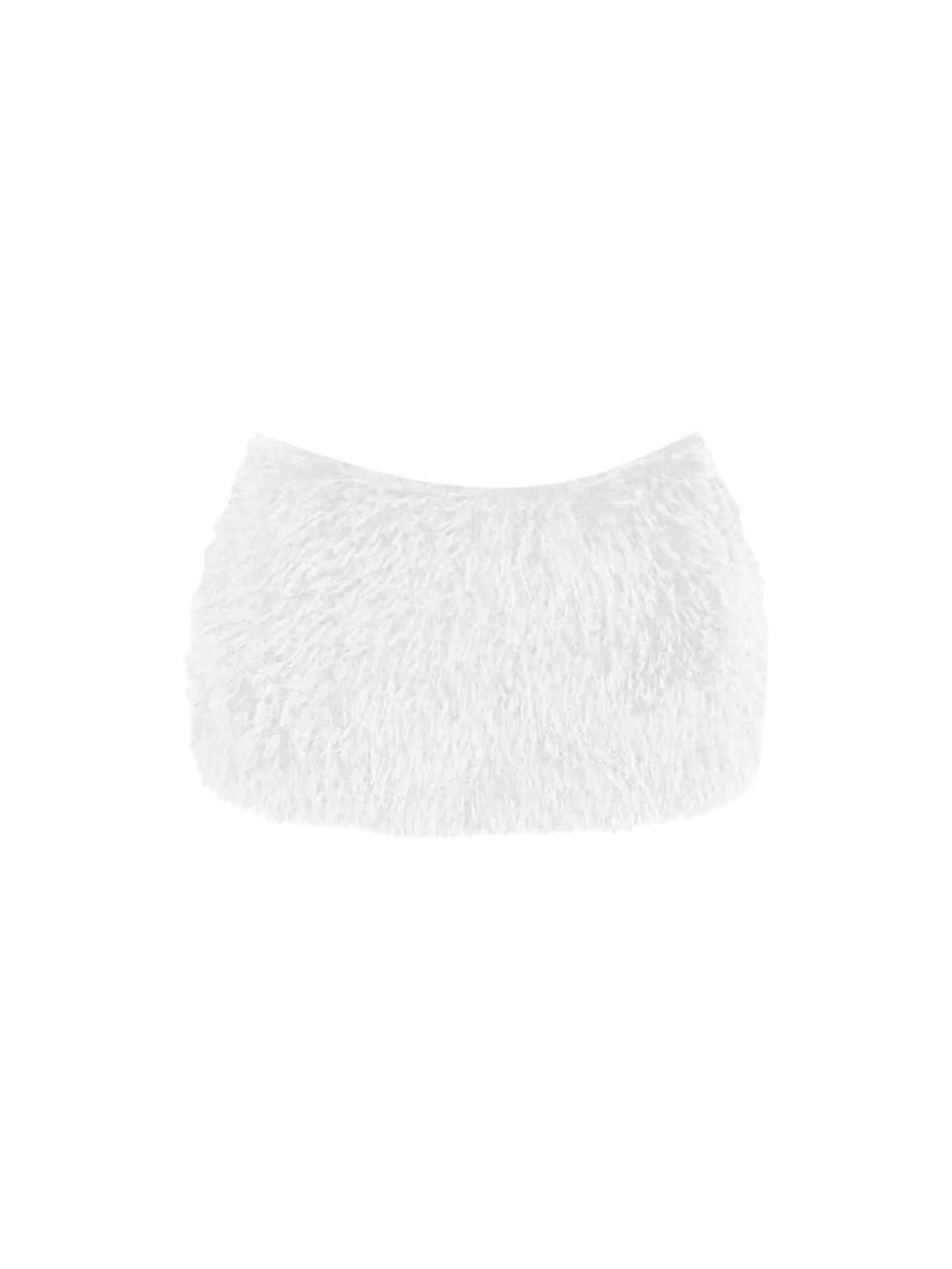 Ethereal Off-Shoulder Sweater Fur Trim Mini Skirt Chic Knit Top 2-Piece Fuzzy Bodycon Short Dress AP5612