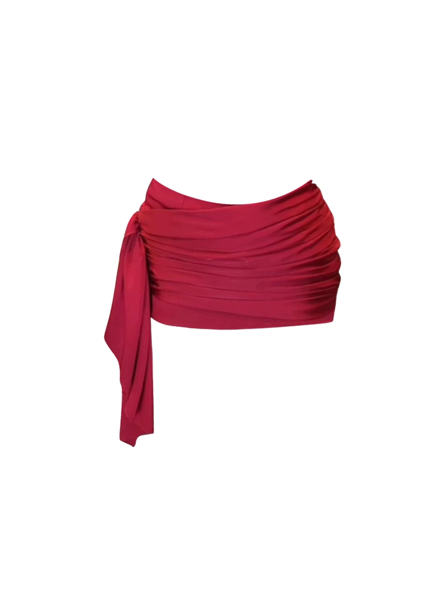Lustrous Spaghetti Strap Sequin Corset Top & Ruched Bodycon Mini Skirt Sexy Red Sweetheart Neckline Two-Piece Set Short Dress AP5918