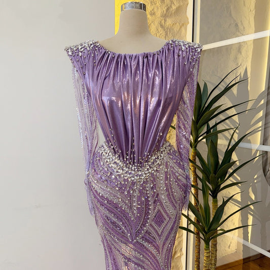 Sweet Jewel Neck Long Sleeve Evening Dress Sheath Sequins Crystals Prom Dress AP6407
