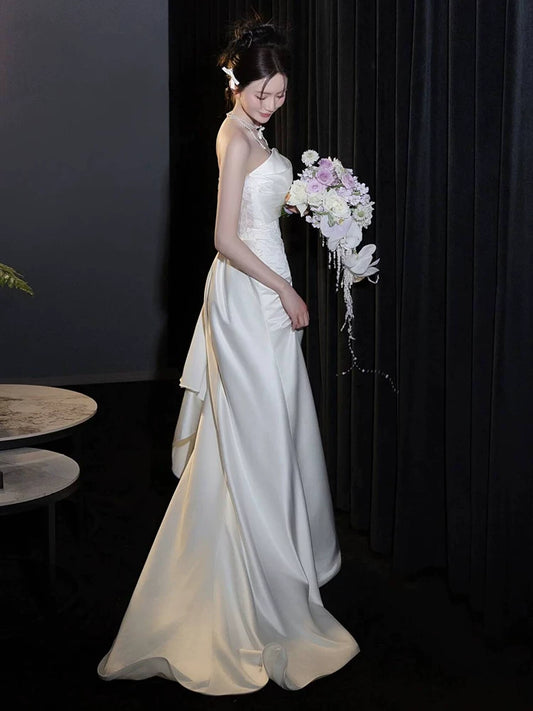 Fascinating Sweetheart Neck Mermaid Wedding Dress Sequins Lace Bodice Bridal Dress AP6971
