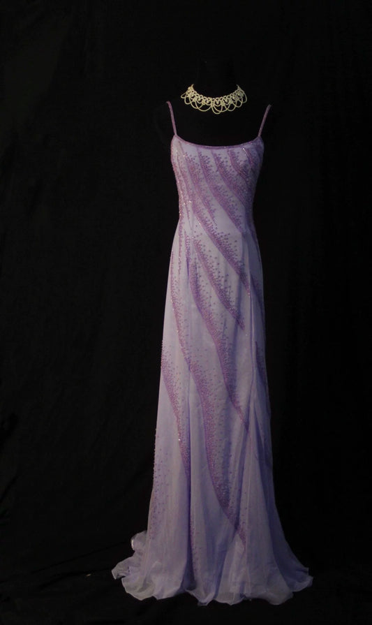 Elegant Spaghetti Strap Prom Dress Beads A-Line Evening Dress AP7165
