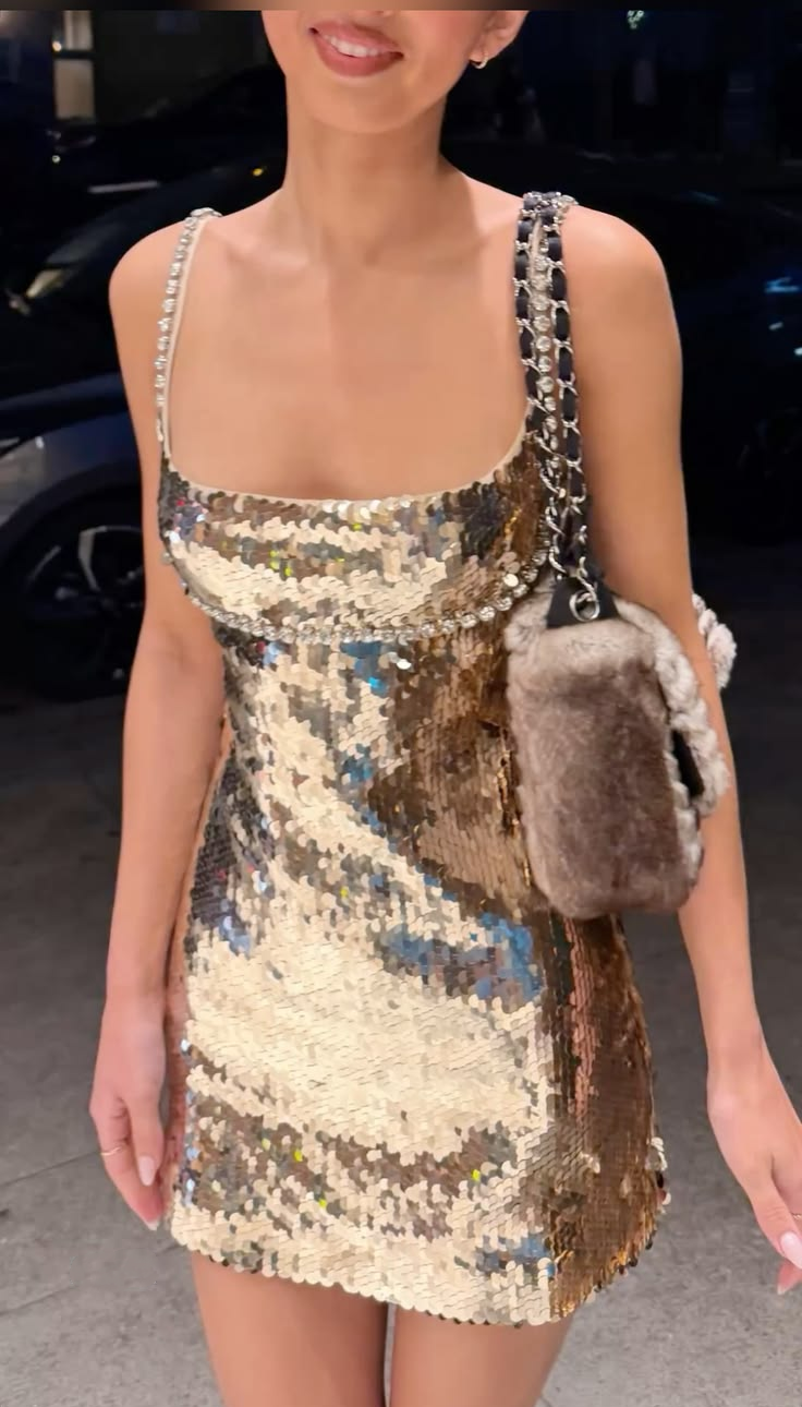 Luxury Gitter Spaghetti Straps Rhinestone Sequin Bodycon Mini Homecoming Dress AS1157