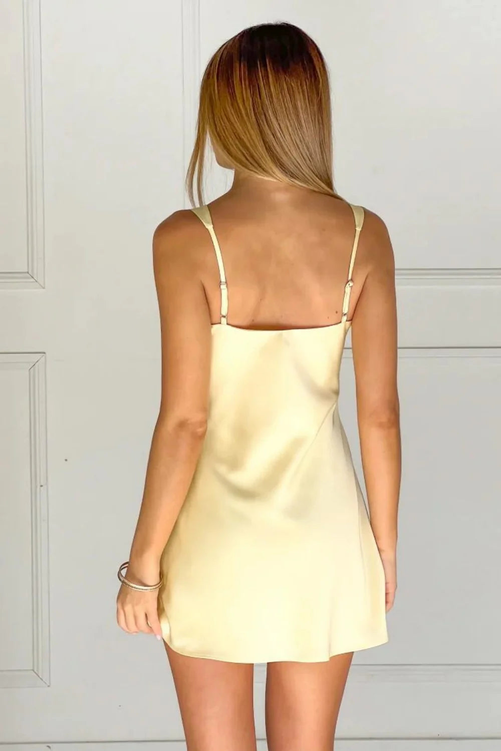 Chic Two Tone Ruched Bodice Spaghetti Straps A Line Short Homecoming Dress AS1324