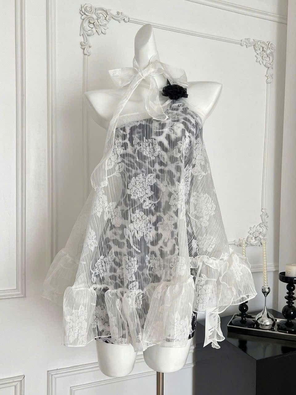 Chic Black White One Shoulder Sheer Floral Lace Overlay Bodycon Short Homecoming Dress AS1522
