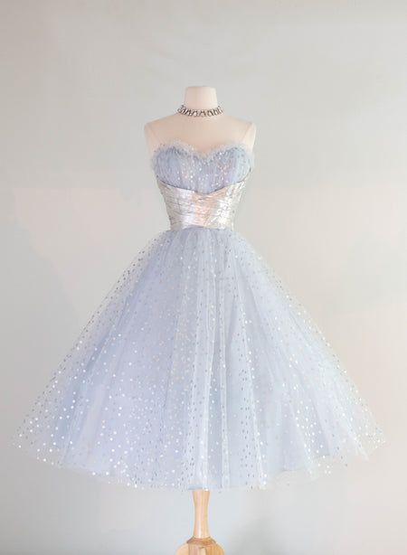 Stunning Light Blue Sweetheart Neck Shiny Silver Waistband Sequin Tulle A Line Midi Homecoming Dress AS1578