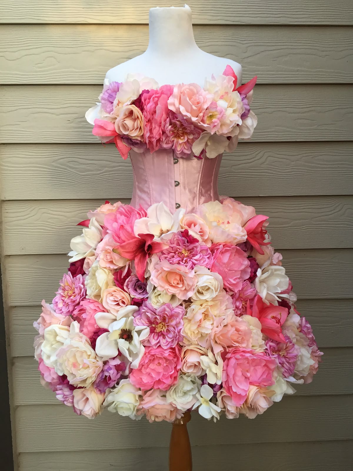 Sweet Pink Satin Strapless Corset 3D Floral Applique A Line Short Homecoming Dress AS1596