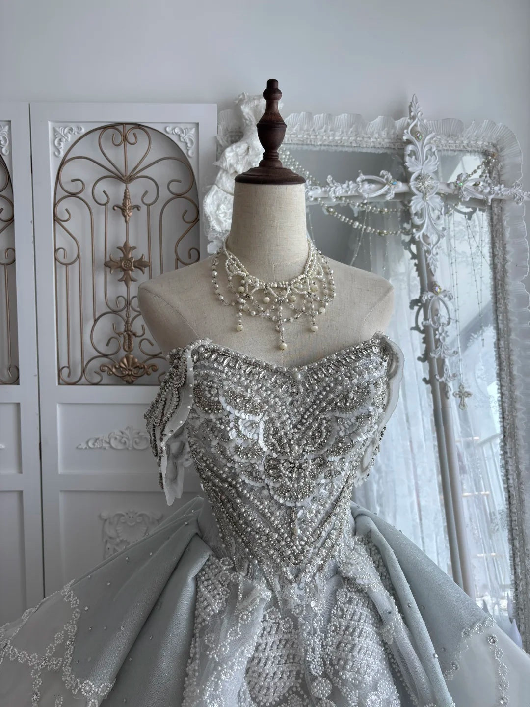 Dazzling Dusty Blue Off Shoulder Sweetheart Heavy Rhinestone Beading A Line Short Homecoming Dress Birthday Dress AS2813