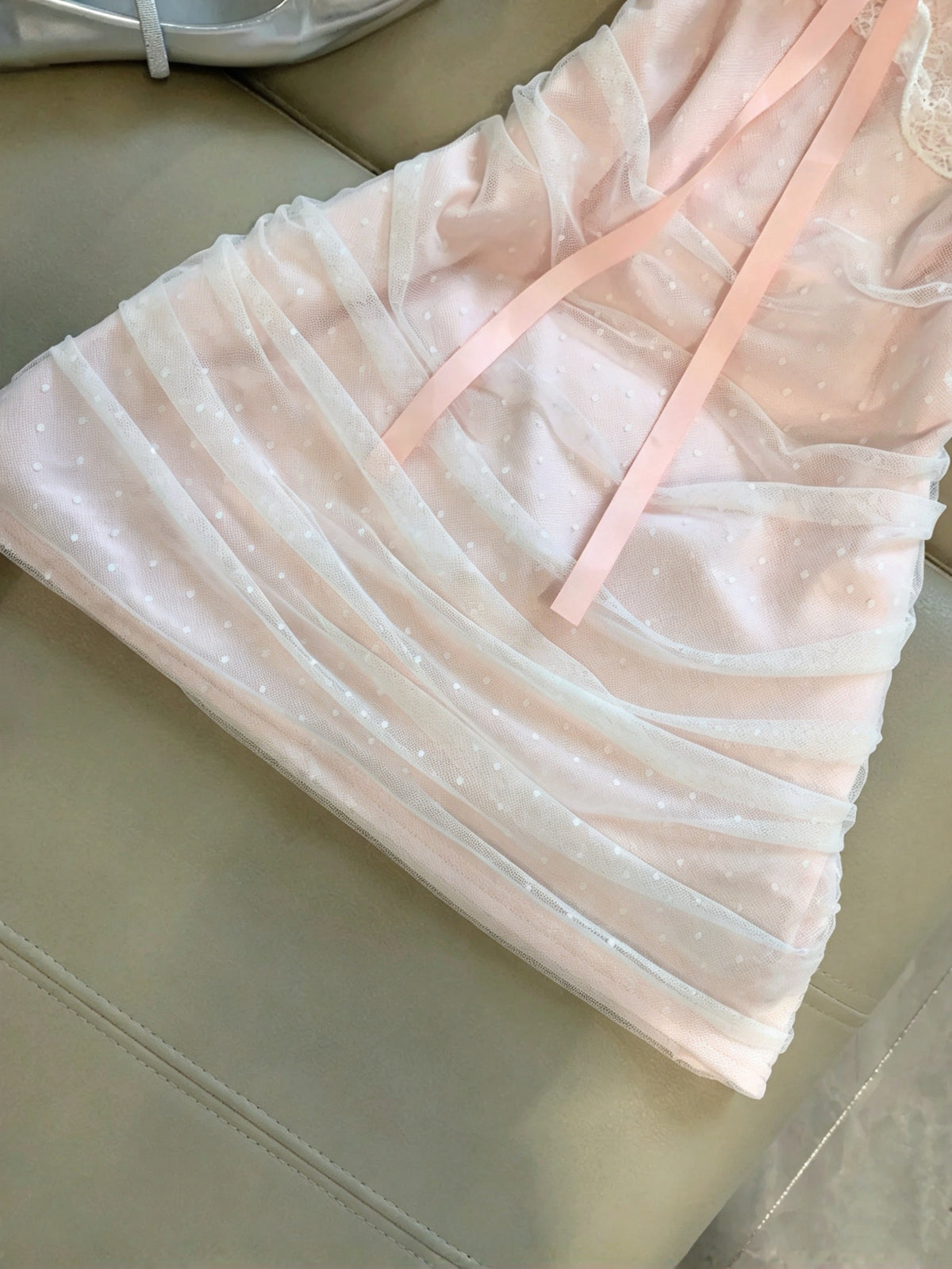 Sweet Pink Off Shoulder Lace Ruffle Bow Swiss Dot Ruched Bodycon Short Homecoming Dress Birthday Dress AS3263
