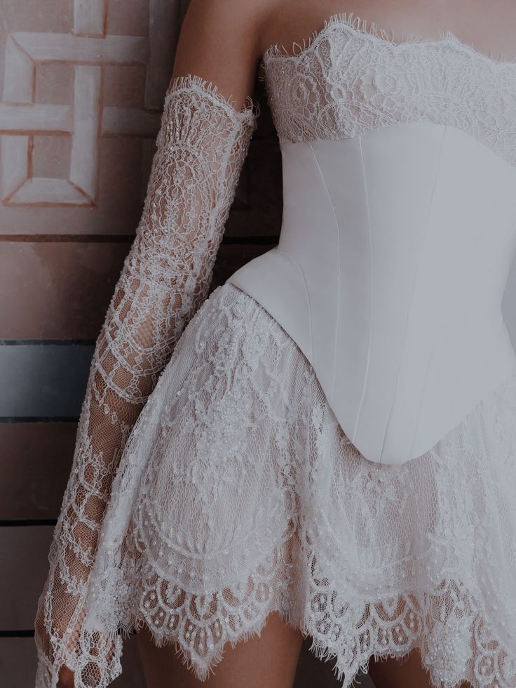 Romantic Ivory Strapless Lace Satin Corset Sequin A Line Short Homecoming Dress Birthday Dress AS3410