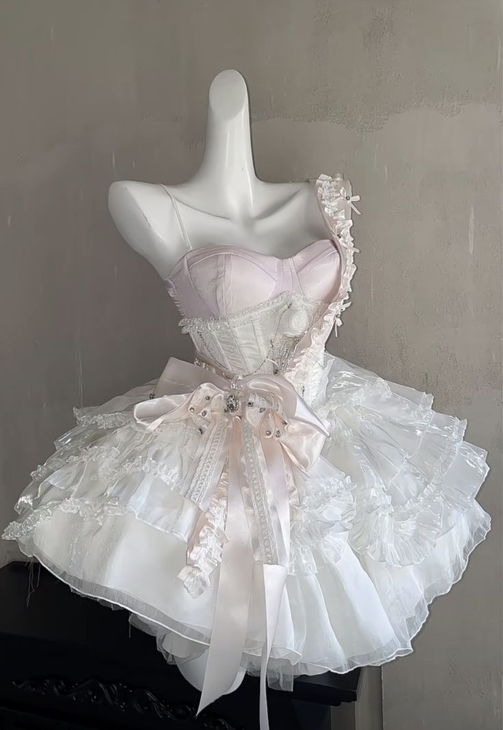 Romantic Pink White Spaghetti Straps Sweetheart Bow A Line Short Homecoming Dress Birthday Dress AS3420