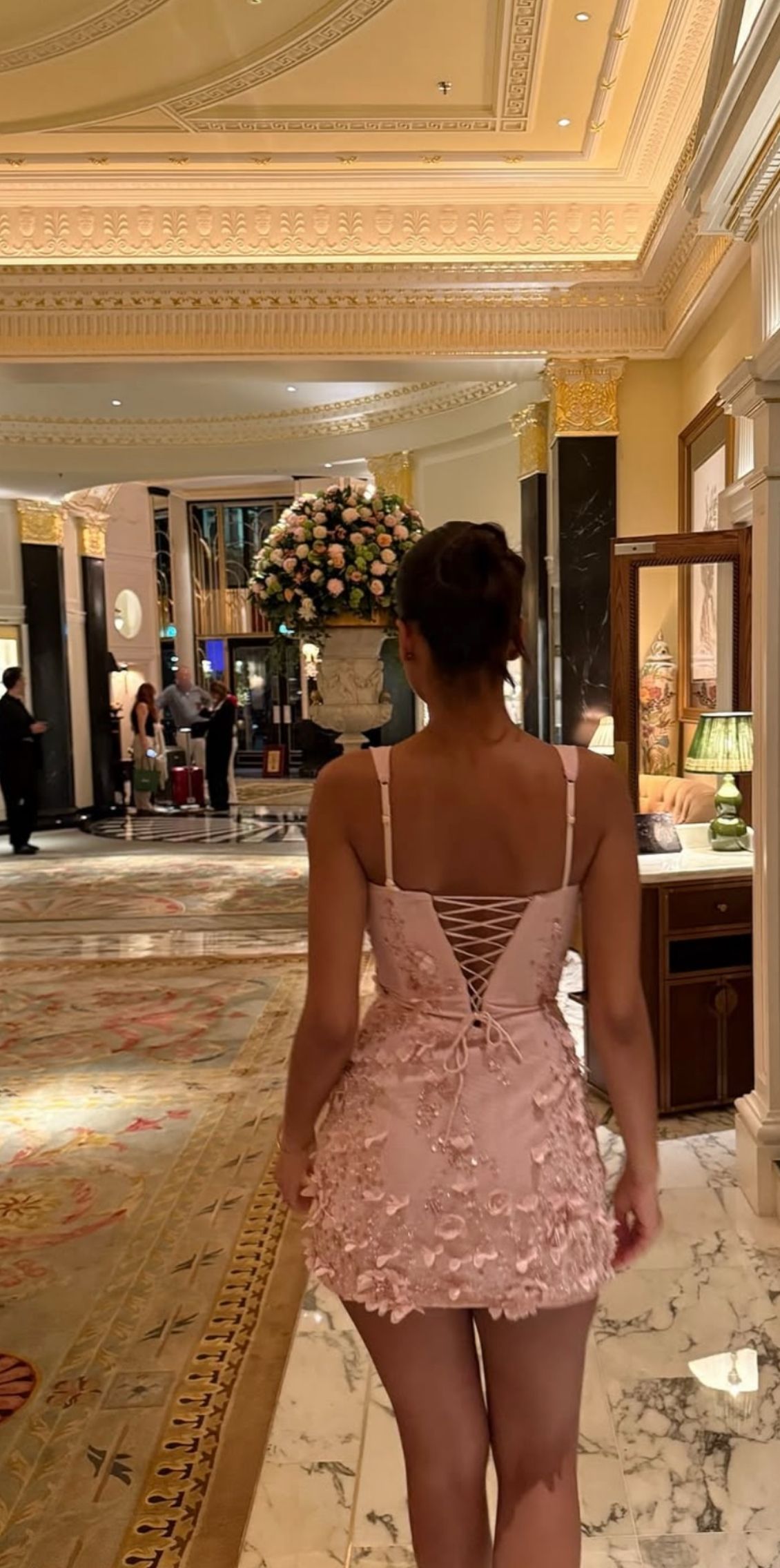 Delicate Blush Pink Square Neck Straps Bodycon Mini Homecoming Dress With 3D Floral Appliques AS641