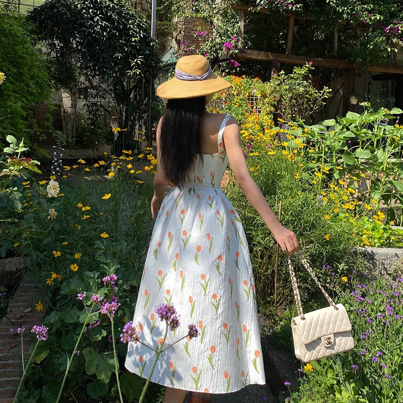 Floral Garden Dress - Summer Boho Vintage Style AP00205