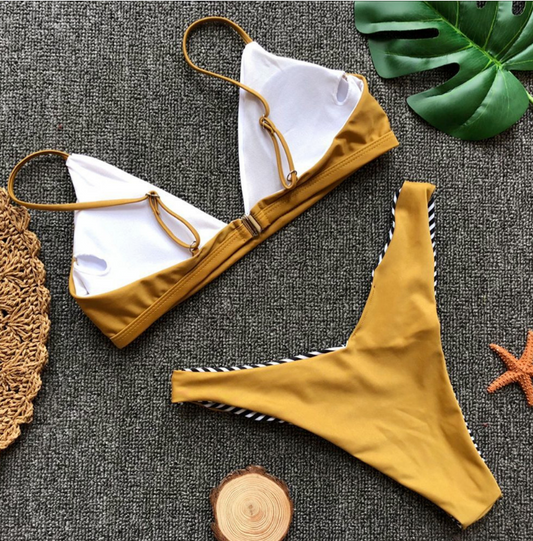 New Simple Triangle Bikini Fashion Sexy Lace-up Swimsuit AP000120