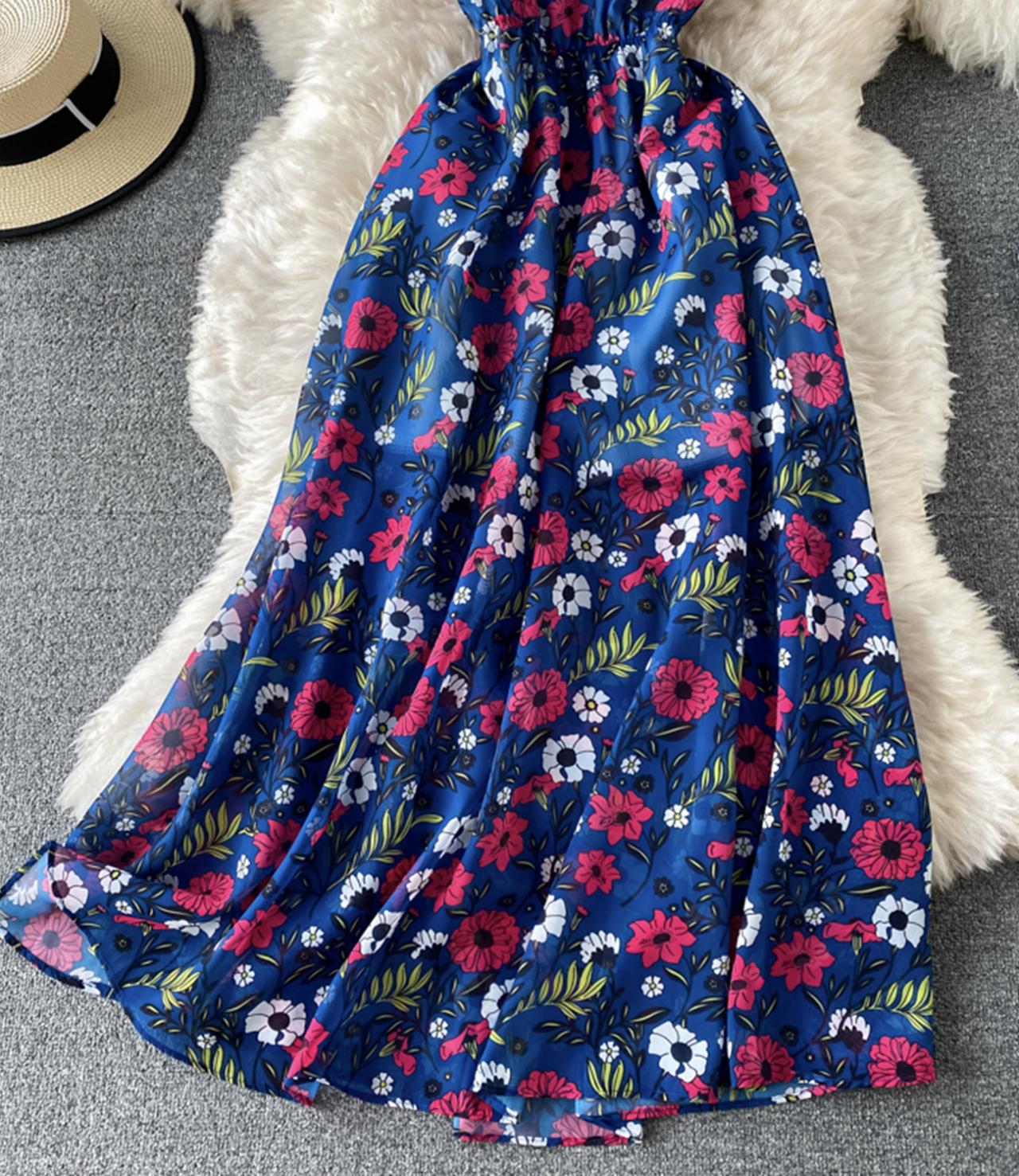 Cute New Fashion A Line Floral Dress AP00075