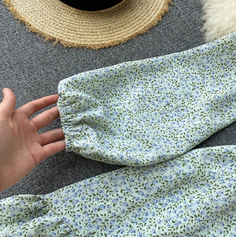 Fashionable Ins Holiday Style Floral Dress AP00069