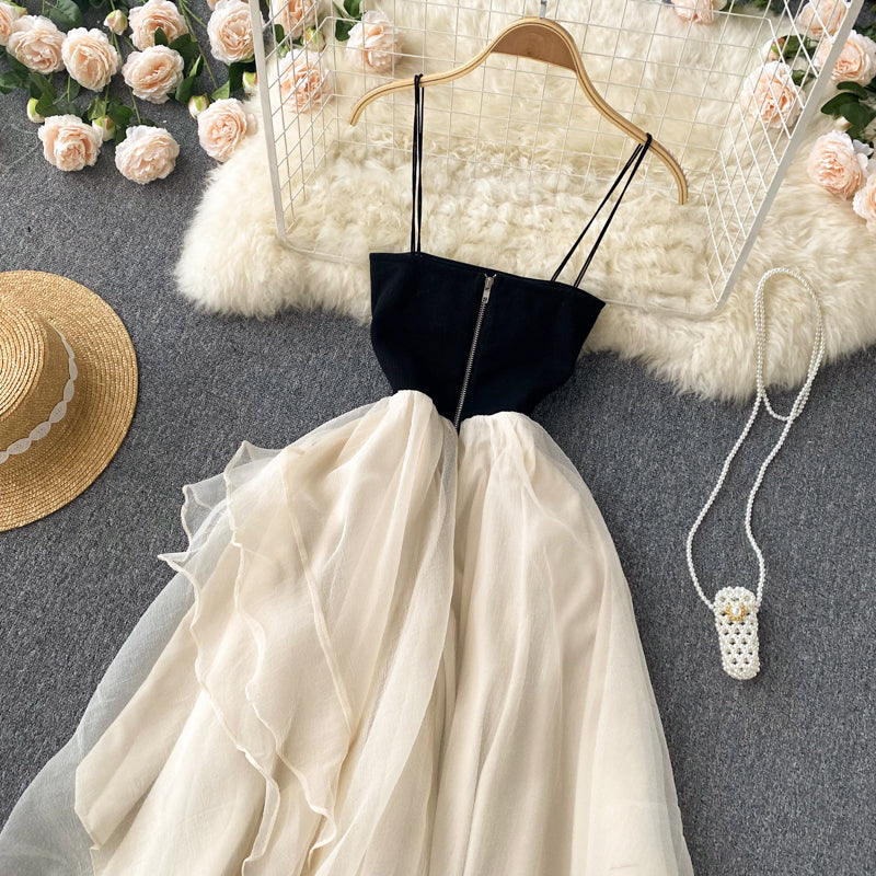 Champagne Tulle Short Dress Fashion Dress AP00020