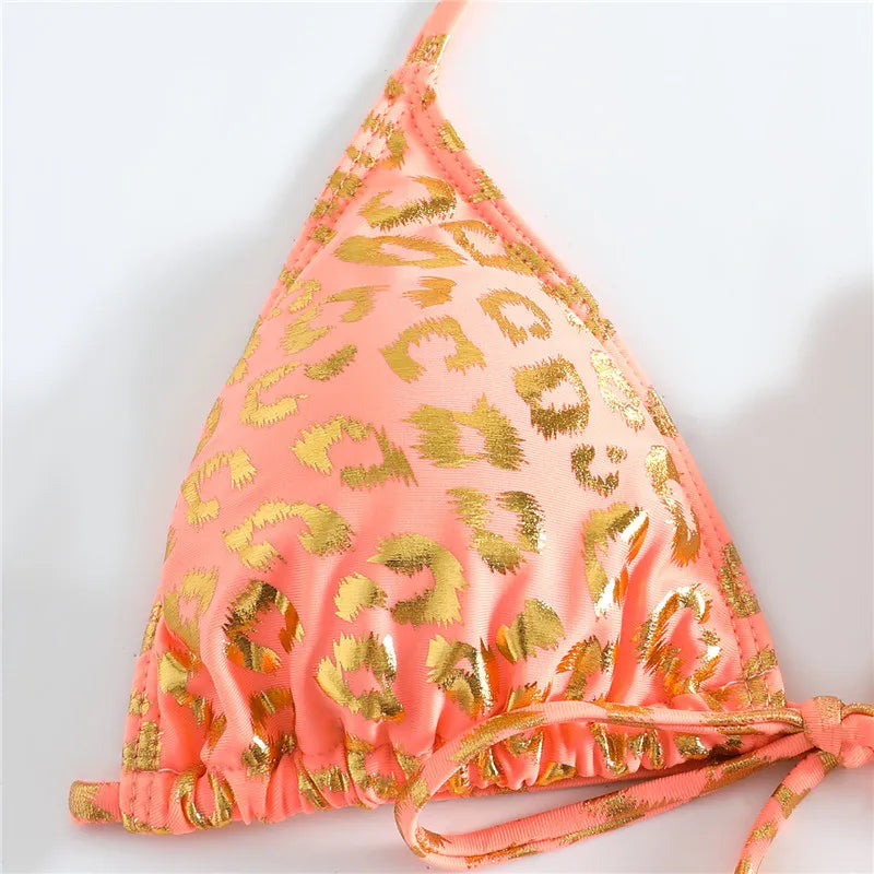 New Fashion Women Tropical Print High-waist Bikini Swimwear Set AP000126