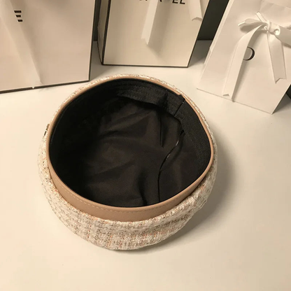 Elegant Tweed Beret Hat With Classic Design AP00226