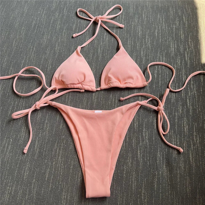 Sexy New Fashion Halter Neck Type Knot Two Piece Bikini AP000144