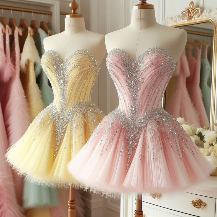 Dreamy Sparkly Sweetheart Neck Rhinestone Corset Bodice A-Line Homecoming Dress AS534