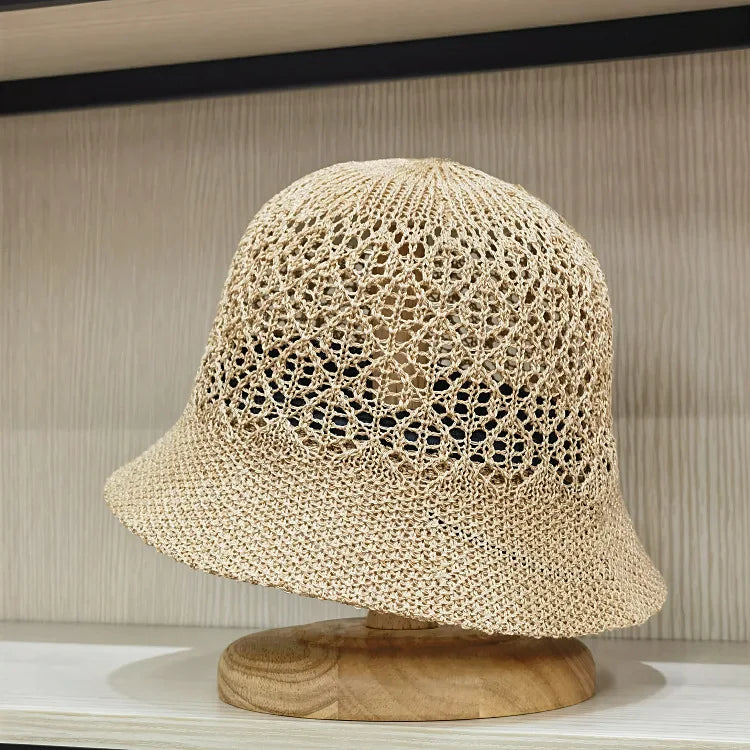 Chic Black Crochet Bucket Hat For Women AP00231