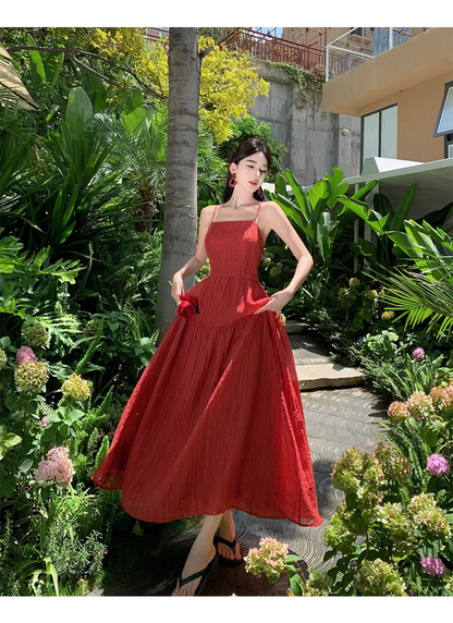 New Elegant Women Sexy Backless Beach Spaghetti Strap Dress  AP0258