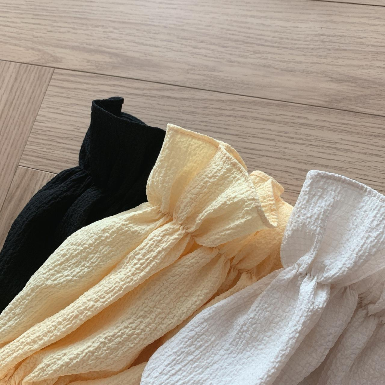 New Vintage Sexy Women Pleated Top Smocked Square Neck Collar Puff Sleeve Tops Blouse AP000195