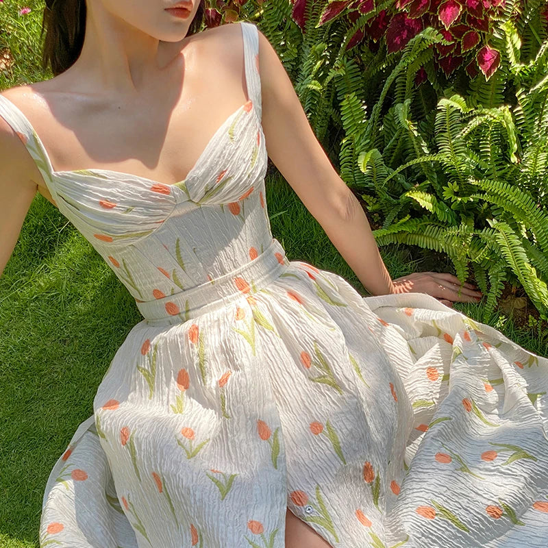 Floral Garden Dress - Summer Boho Vintage Style AP00205