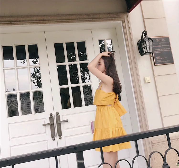 New Fashion Sleeveless Backless Beach Slim Spaghetti Strap Dress  AP0243