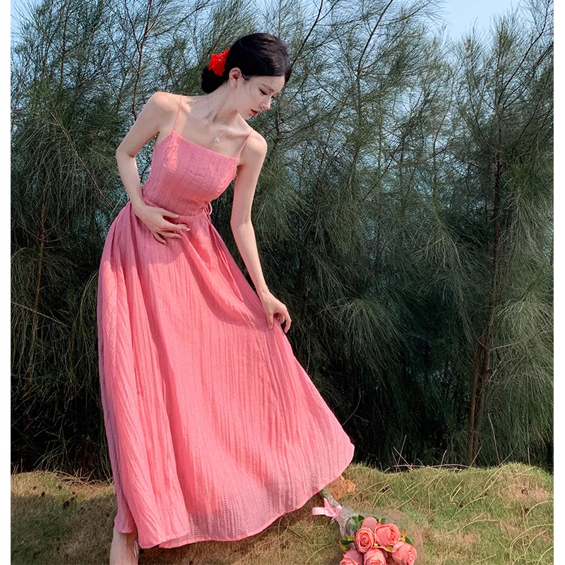 New Elegant Women Sexy Backless Beach Spaghetti Strap Dress  AP0258