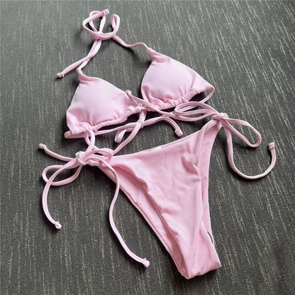 Sexy New Fashion Halter Neck Type Knot Two Piece Bikini AP000144