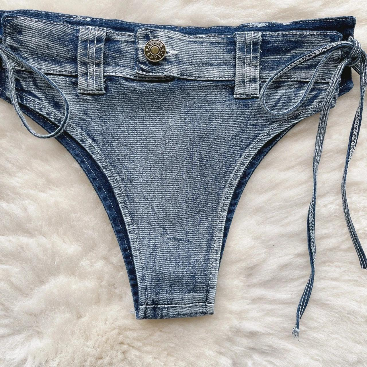 Denim Look Halter Bikini Set For Women AP000119