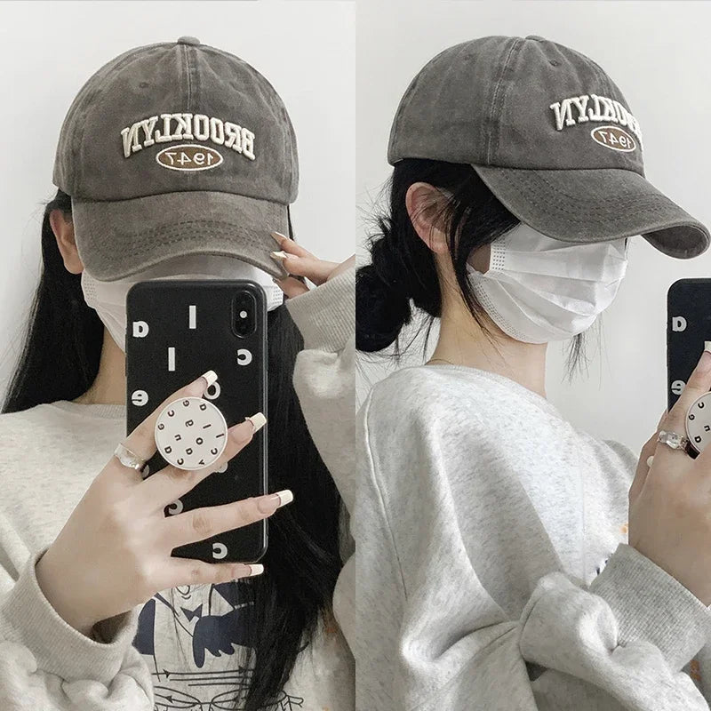 Vintage Brooklyn 1947 Adjustable Simple Fashion Baseball Cap AP00223