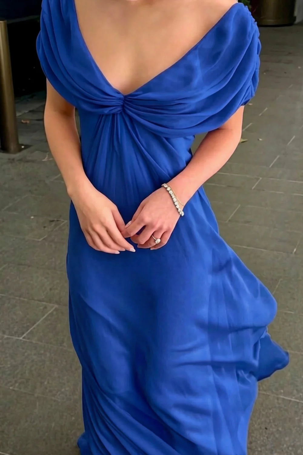 Sweety A Line V Neck Pink Long Prom Dress with Ruffles AD019