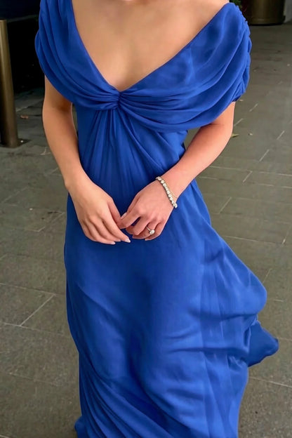 Sweety A Line V Neck Pink Long Prom Dress with Ruffles AD019