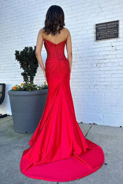 Blush Pink Corset Long Beaded Prom Dress with Rhinestone Details AD044