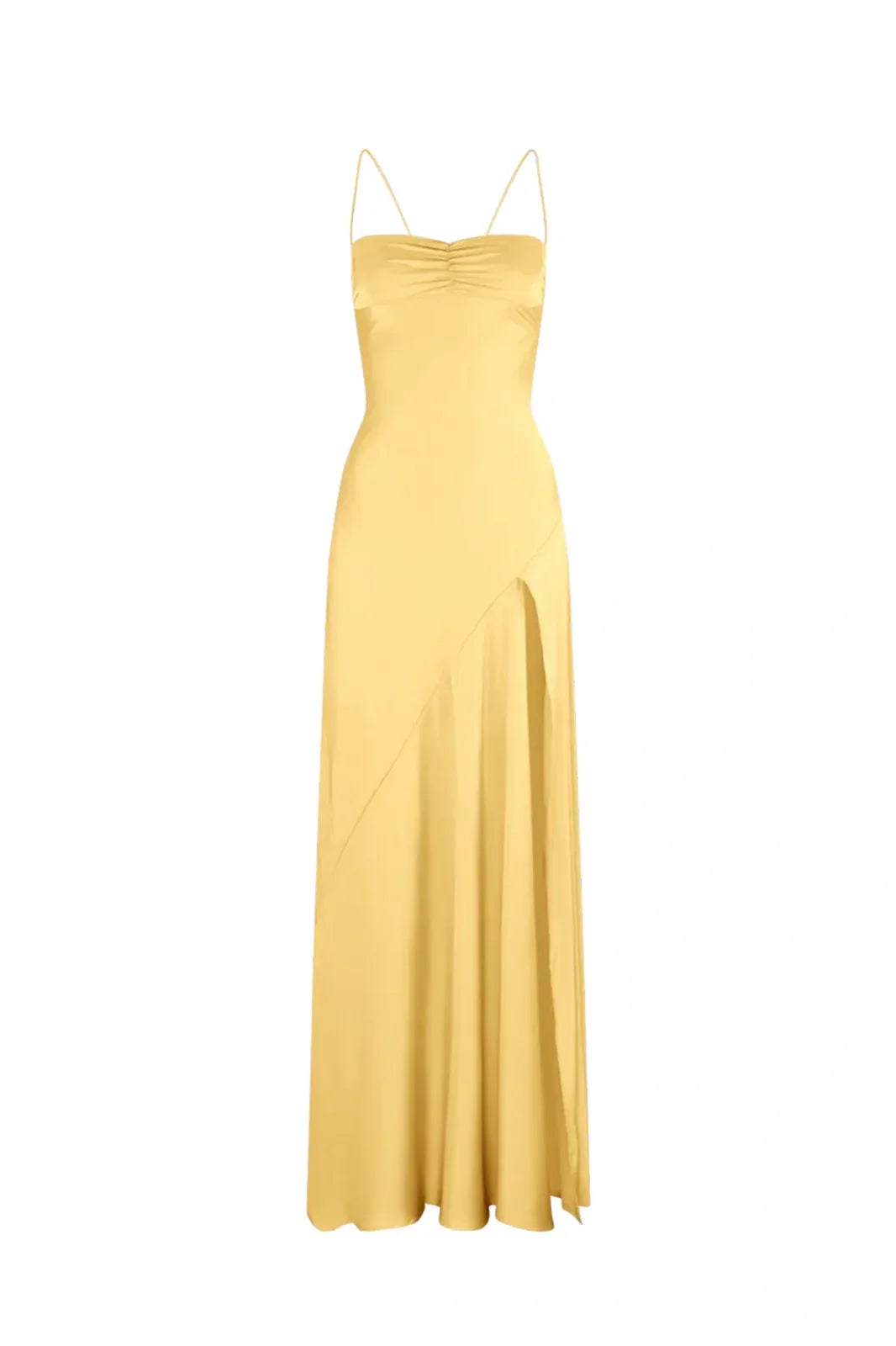 Trendy Sheath Spaghetti Straps Red Long Party Dress With Split Front AD091