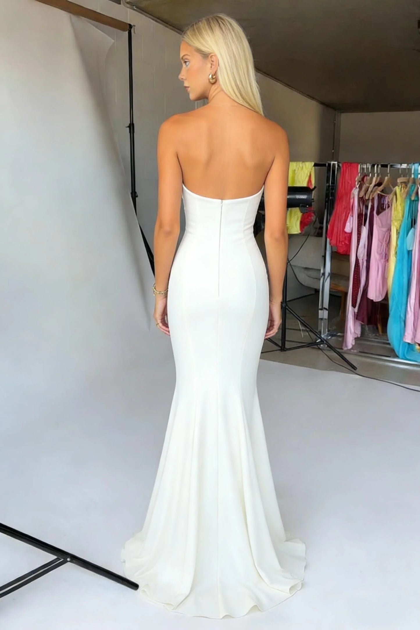 Elegant Floral Sequin Strapless Prom Dress With Pink And White Detailing AD095