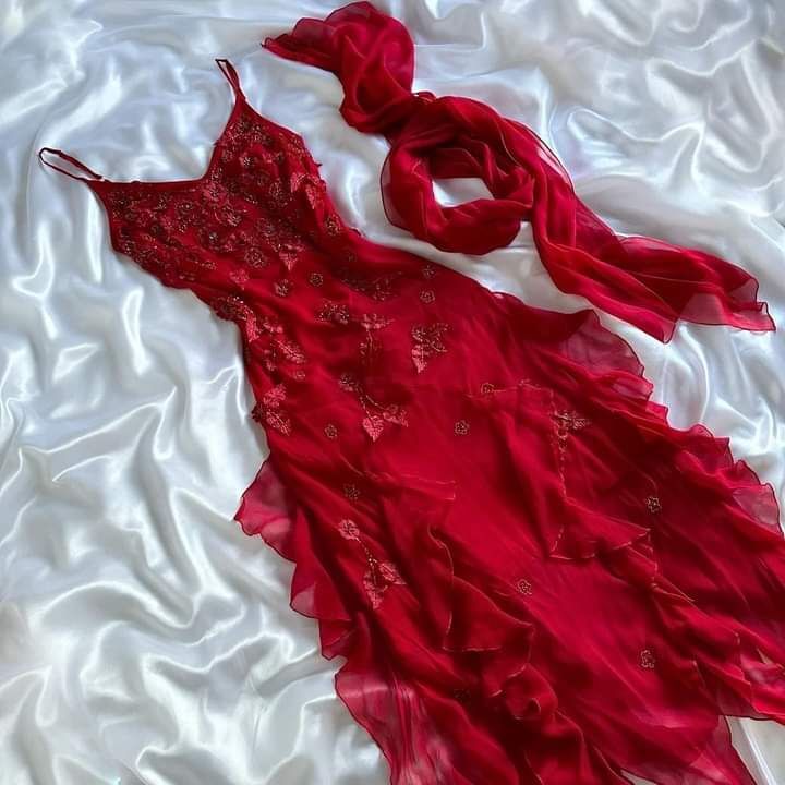 Stunning Red Spaghetti Straps V Neck Floral Beaded Mermaid Long Evening Dress Prom Dress AD1444