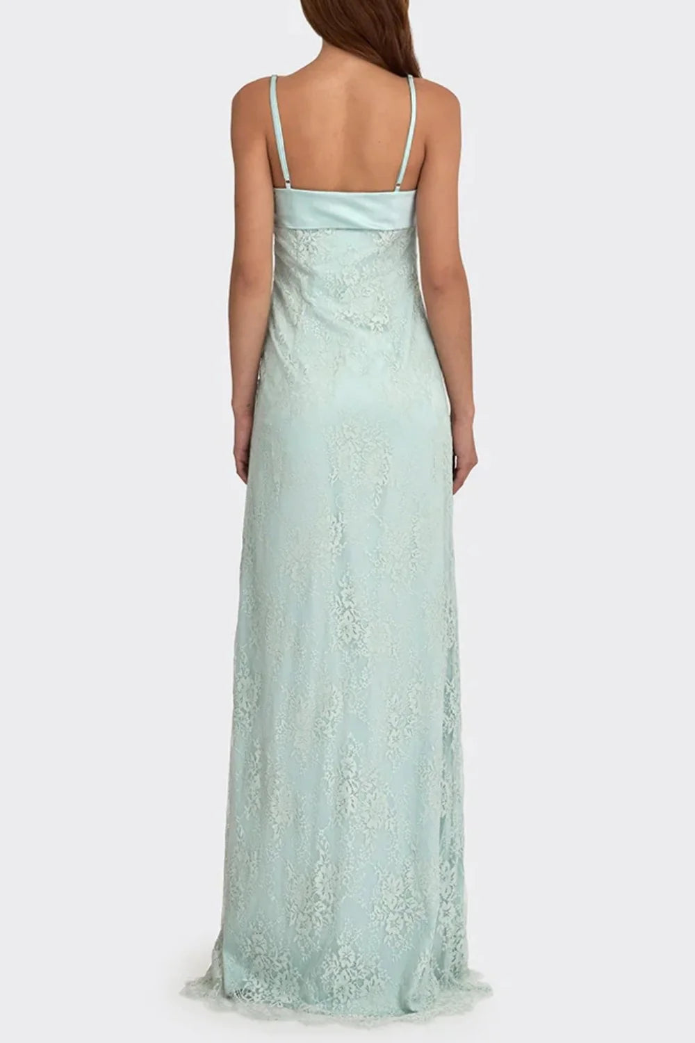 Romantic Blush Pink Lace Spaghetti Straps Prom Dress With Ruched Bodice AD156